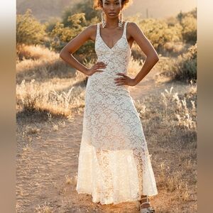 Joyfolie Carmel Slip Dress